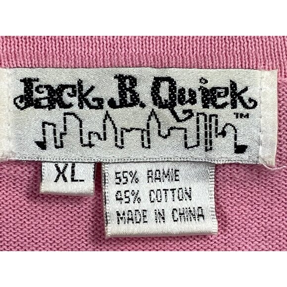 Vintage Jack B Quick Womens XL Pink Long Sleeve Sequin Gold Heart Top - Picture 3 of 10